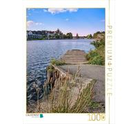 Puzzle · La Trave avec Vue sur Lübeck | Une illustration tirée du calendrier « Lübeck, perle de la… · 1000 pièces · Format assemblé 64 × 48 cm · CALVENDO Puzzle