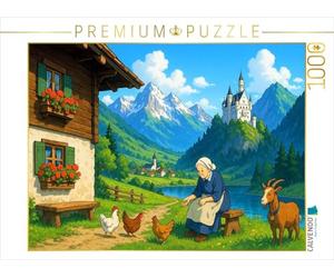 Puzzle · La Vie à l'ombre du château de Conte de fées - Anime Alpen | 1000 pièces · Format assemblé 64 × 48 cm · CALVENDO Puzzle