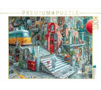 Puzzle · La Vie Urbaine | Quartier animé desservi par des bus · 1000 pièces · Format assemblé 64 × 48 cm · CALVENDO Puzzle
