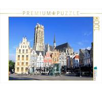 Puzzle · La Ville Belge de Malines | Maisons à pignon sur la Grote Markt · 1000 pièces · Format assemblé 64 × 48 cm · CALVENDO Puzzle