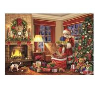 Clementoni Puzzle Compact 1000 pièces – La Visite du Père Noël