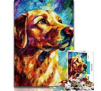 Puzzle Labrador 1000 pièces pour Adultes, Jouets éducatifs et éducatifs, Jeux familiaux avec Affiche et fiche de Questions-réponses Assorties 50x75cm