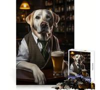 Puzzle Labrador Blanc au pub pour Adultes, 1000 pièces, Exercice Mental, détente et Relaxation, Cadeau spécial Snug Lock (50x75cm)