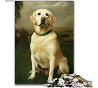 Puzzle Labrador Blanc pour Adultes 1000 pièces, Jeux Amusants en Famille, activités à la Maison, Cadeau d'anniversaire, Cadeaux de Voyage (26x38cm)