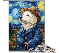 Puzzle Labrador Ciel étoilé pour Adultes, Staycation Kill Time, Chaque pièce est Unique - Jeu Familial Stimulant et Amusant 50x75cm