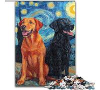 Puzzle Labrador Ciel Nocturne 1000 pièces pour Adultes et Adolescents, à partir de 14 Ans, Jeux Amusants, activités à la Maison, Cadeaux d'anniversaire, Cadeaux de Voyage (26x38cm)