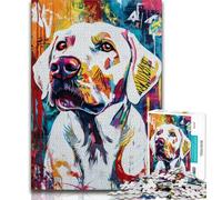 Puzzle Labrador de Style Basquiat 1000 pièces pour Adolescents, Jeu Familial Anti-Stress, défi Difficile, Collection d'artistes, Beaux-Arts 50x75cm