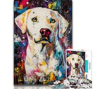 Puzzle Labrador de Style Basquiat 1000 pièces pour Adultes et Adolescents, Jeux éducatifs, décoration Murale, Cadeaux d'anniversaire et de Noël Uniques 50x75cm