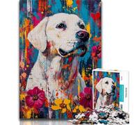 Puzzle Labrador de Style Basquiat 1000 pièces pour Adultes et Adolescents, Jouet éducatif et éducatif, idéal comme Cadeau pour Toute la Famille 50x75cm