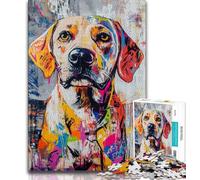 Puzzle Labrador de Style Basquiat 1000 pièces pour Adultes, Jeu Stimulant, idéal comme Cadeau pour Toute la Famille 50x75cm