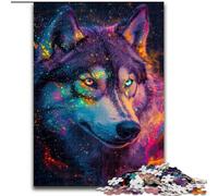 Puzzle Labrador Galaxy 1000 pièces pour Adultes, en Bois, idéal pour Les Anniversaires, Noël, Halloween, Thanksgiving et Pâques(1000 pièces, 50x75cm)