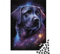 Puzzle Labrador Galaxy en Carton 100% recyclé, Puzzle en Carton 100% recyclé pour garçon ou Fille, Cadeau d'halloween, 300 pièces (40 x 28 cm)