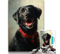 Puzzle Labrador Heureux 1000 Pièces pour Adultes et Adolescents, Soulagement du Stress, Défi Difficile, Renforce l'amour Entre Couples 38x26cm