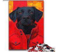 Puzzle Labrador Noir 2000 pièces pour Adolescents, Jeu Familial Anti-Stress, défi Difficile, Cadeaux pour Amis et Famille (70x100cm)