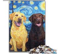 Puzzle Labrador sous Le Ciel Nocturne pour Adolescents, Jouets éducatifs et éducatifs pour la Famille, idéal pour la décoration de Bureau (26x38cm)