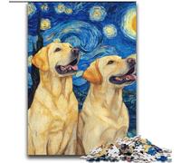 Puzzle Labrador sous Les étoiles 2000 pièces pour Adolescents, Cadeau d'anniversaire Amusant et Humoristique, décoration Murale (70x100cm)