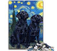 Puzzle Labrador sous Les étoiles pour Adultes 1000 pièces, Jeu Stimulant, idéal comme Cadeau pour Toute la Famille (38x26cm)