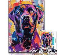 Puzzle Labrador Style Basquiat 1000 pièces pour Adolescents, Cadeaux, Anti-Stress, défi Difficile, renforce l'amour Entre Couples 50x75cm