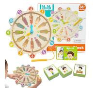 Puzzle labyrinthe magnétique, jeu d'association d'horloge, jouet labyrinthe en bois de 9,06 pouces avec fonction éducative, jeu de puzzle en bois durable, tableau magnétique avec conception de motrici