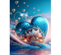 Puzzle Lac Bleu Amour de 200 Pièces pour Adultes, Puzzles 200 pièces Adultes, Jigsaw Puzzle d'art pour Défi, Puzzles Coloré à Faire soi-même pour la Décoration de la Maison