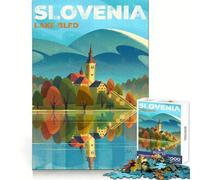 Puzzle Lac de Bled Slovénie pour Adultes,1000 pièces,Exercice de raisonnement,Passe-Temps paisible,Bords de qualité supérieure,Cadeau de Noël Unique (38x52cm)