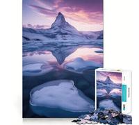 Puzzle Lac de Montagne Enneigée pour Adolescents 1000 Pièces Jeu de Logique et de Détente Attentive Découpe Précise (38x26cm)