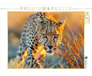 Puzzle · L'Afrique Fascine | Un guépard s'approche prudemment de sa proie · 1000 pièces · Format assemblé 64 × 48 cm · CALVENDO Puzzle