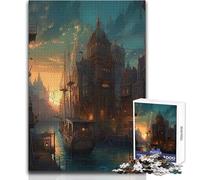 Puzzle Lake Town 1000 pièces pour Adolescents:Un Jeu d'apprentissage ludique et Stimulant, idéal comme Cadeau de Noël ou d'anniversaire Dimensions:50x75cm