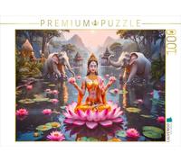 Puzzle · Lakshmi, déesse de la Richesse | Mythologie hindoue · Dieux, héros et monstres · 1000 pièces · Format assemblé 64 × 48 cm · CALVENDO Puzzle