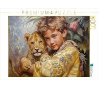 Puzzle · l'amour des Animaux | Il est très fier du petit lion · 1000 pièces · Format assemblé 64 × 48 cm · CALVENDO Puzzle