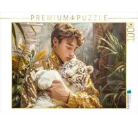 Puzzle · l'amour des Animaux | Il porte le petit tigre avec douceur · 1000 pièces · Format assemblé 64 × 48 cm · CALVENDO Puzzle