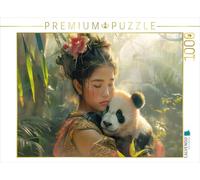 Puzzle · l'amour des Enfants pour Les Animaux | On porte à nouveau le bébé panda · 1000 pièces · Format assemblé 64 × 48 cm · CALVENDO Puzzle