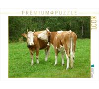 Puzzle · l'amour des Vaches | Alpes suisses · 1000 pièces · Format assemblé 64 × 48 cm · CALVENDO Puzzle
