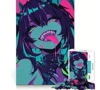 Puzzle Langue de Vampire 1000 Pièces pour Adolescents Stimulation Mentale Ajustement Parfait Loisirs Captivants pour des Moments Confortables à la Maison (38x26cm)
