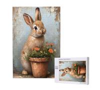 Puzzle Lapin 2000 Pièces Adultes, Puzzles Classiques Art Fleur avec Boîte d'emballage et Photos de Référence, Relaxation/Soulagement du Stress/Jeux Amusants, DIY Creatif Cadeau pour Femme 2T-1647