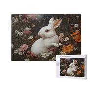 Puzzle Lapin 4000 Pièces Adultes, Puzzles Classiques Art Fleur avec Boîte d'emballage et Photos de Référence, Relaxation/Soulagement du Stress/Jeux Amusants, DIY Creatif Cadeau pour Femme 2T-751