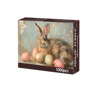 Puzzle Lapin avec des œufs 1000 pièces 70 x 50 cm