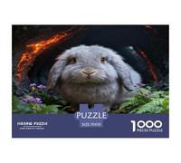 Puzzle Lapin Bélier 1000 Pièces pour Adultes Et Enfants, Plaisir Partagé en Famille, Jeu Éducatif, Casse-tête Lave, Décoration Intérieure, Cadeau Famille 70x50cm/1000pcs