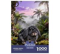 Puzzle Lapin Bélier 1000 Pièces pour Adultes Et Enfants, Plaisir Partagé en Famille, Jeu Éducatif, Puzzles Forêt Tropicale, Home Decor, Cadeau Famille 70x50cm/1000pcs