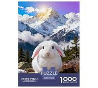 Puzzle Lapin Bélier 1000 Pièces pour Adultes Et Enfants, Plaisir Partagé en Famille, Jeu Éducatif, Puzzle Montagne Enneigée, DéCoration, Cadeau Adulte 70x50cm/1000pcs