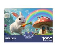 Puzzle Lapin d'Angora De 1000 Pièces pour Adultes,Fleur de Printemps Cluster Scenery Un Jeu De Dexérité Très Difficile Puzzle Jeu Éducatif l'art De La Décoration Moderne 38x26cm/1000pcs