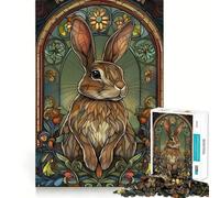 Puzzle Lapin Difficile pour Adultes, 1000 pièces, améliore la mémoire, détend l'esprit, Bords Nets, Cadeau élégant (38x52cm)