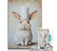 Puzzle Lapin Jouant avec du Papier Toilette pour Adultes et Adolescents, Jeu Stimulant et Jeu Familial idéal comme Cadeau pour Toute la Famille 38x26cm