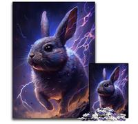 Puzzle Lapin Magique 1000 pièces. Puzzles pour activités à Domicile pour Les Vacances, Les Anniversaires et Les soirées de Jeux en Famille. 50x75cm/19,68x29,52 Pouces.