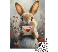 Puzzle Lapin Mignon, Amusant, en Carton de qualité supérieure, pour garçon ou Fille, Cadeaux de Noël, 1000 pièces (75 x 50 cm)