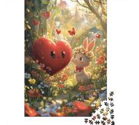 Puzzle Lapin Mignon, Jeux éducatifs, activités familiales, Puzzle en Carton de qualité supérieure pour Femmes et Hommes, Cadeau de Noël, 1000 pièces (75 x 50 cm)