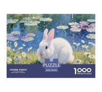 Puzzle Lapin Nain 1000 Pièces en Carton pour Adultes Enfants Jeu Éducatif Jeu De Défi Casse-tête Cadeau Anniversaire Home Decor 70x50cm/1000pcs