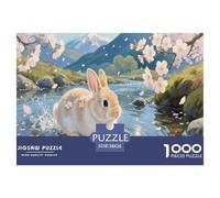 Puzzle Lapin Nain 1000 Pièces en Carton pour Adultes Enfants Jeu Éducatif Jeu De Défi Casse-tête Cadeau Adulte Décoration Intérieure 38x26cm/1000pcs
