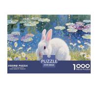 Puzzle Lapin Nain 1000 Pièces en Carton pour Adultes Enfants Jeu Éducatif Jeu De Défi Casse-tête Cadeau Famille Home Decor 38x26cm/1000pcs