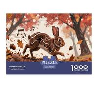 Puzzle Lapin Nain 1000 Pièces en Carton pour Adultes Enfants Jeu Éducatif Jeu De Défi Puzzle Cadeau Anniversaire Décoration Intérieure 70x50cm/1000pcs